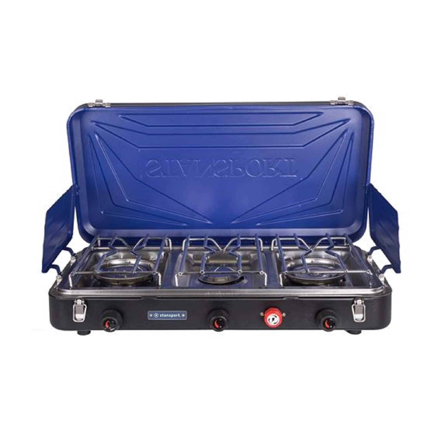 Best Place To buy Stansport 3-Burner Propane Stove - Blue - 12.75" L x 23" W x 4.3" H
